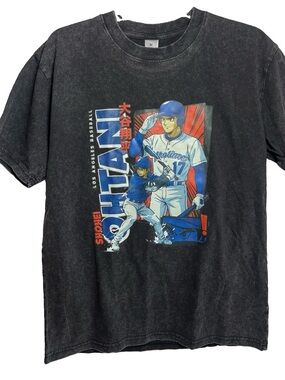 Ohtani Dodgers Anime Style Men's T Shirt Size Large